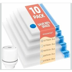 Vacuum Storage Bag with Electric Pump,10 Pack